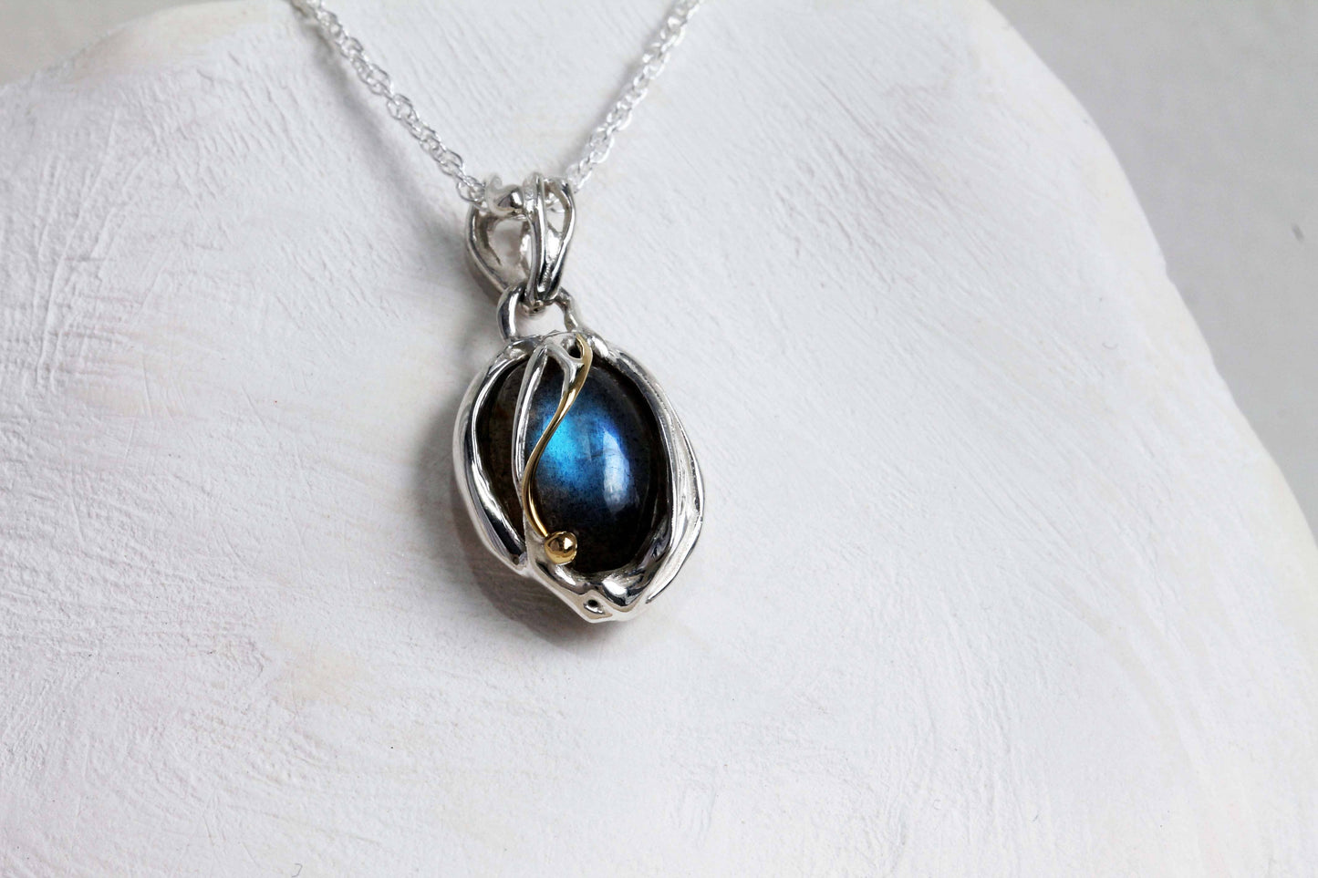 Unique Iridescent Labradorite Pendant