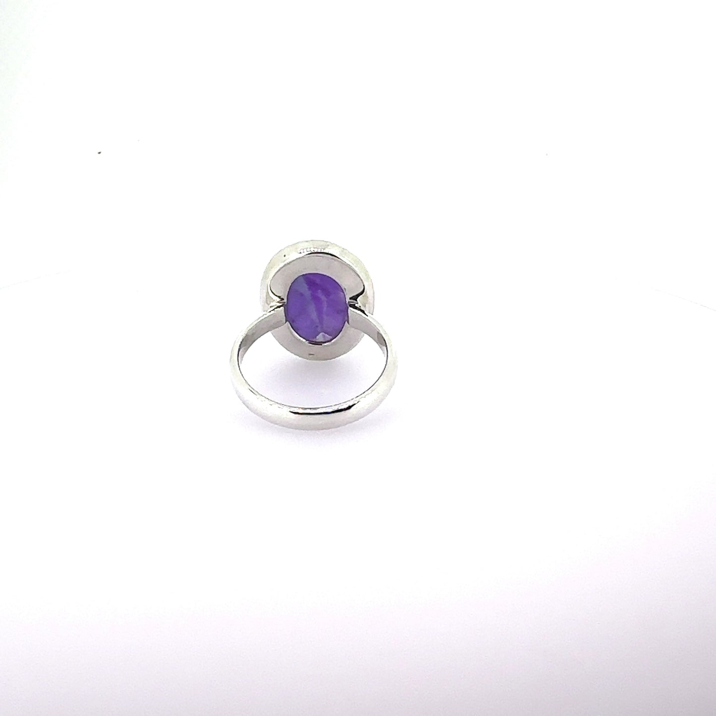 Silver Amethyst Cabochon Ring