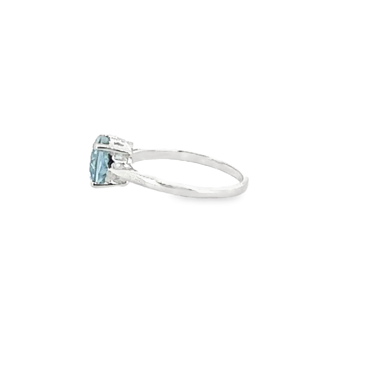 Swiss Blue Topaz Solitaire Ring