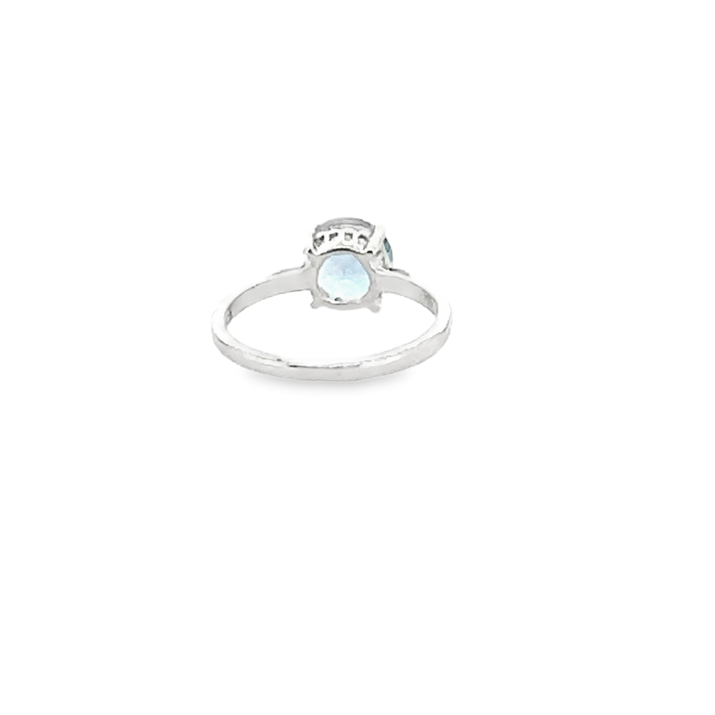 Swiss Blue Topaz Solitaire Ring