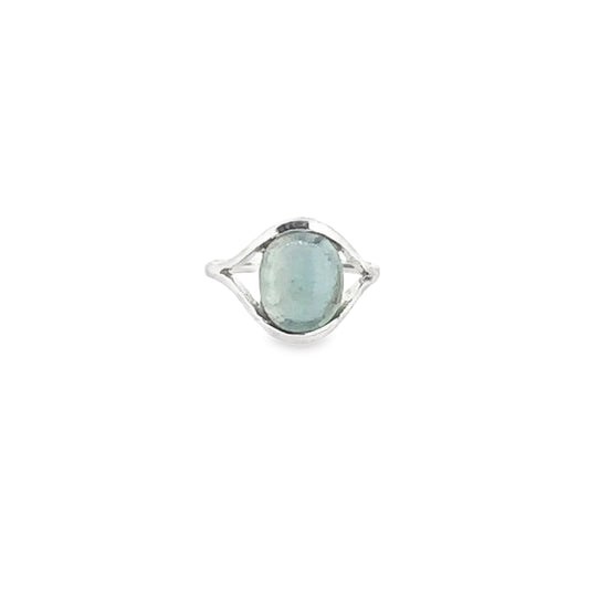 Fluorite Cabochon Silver Ring