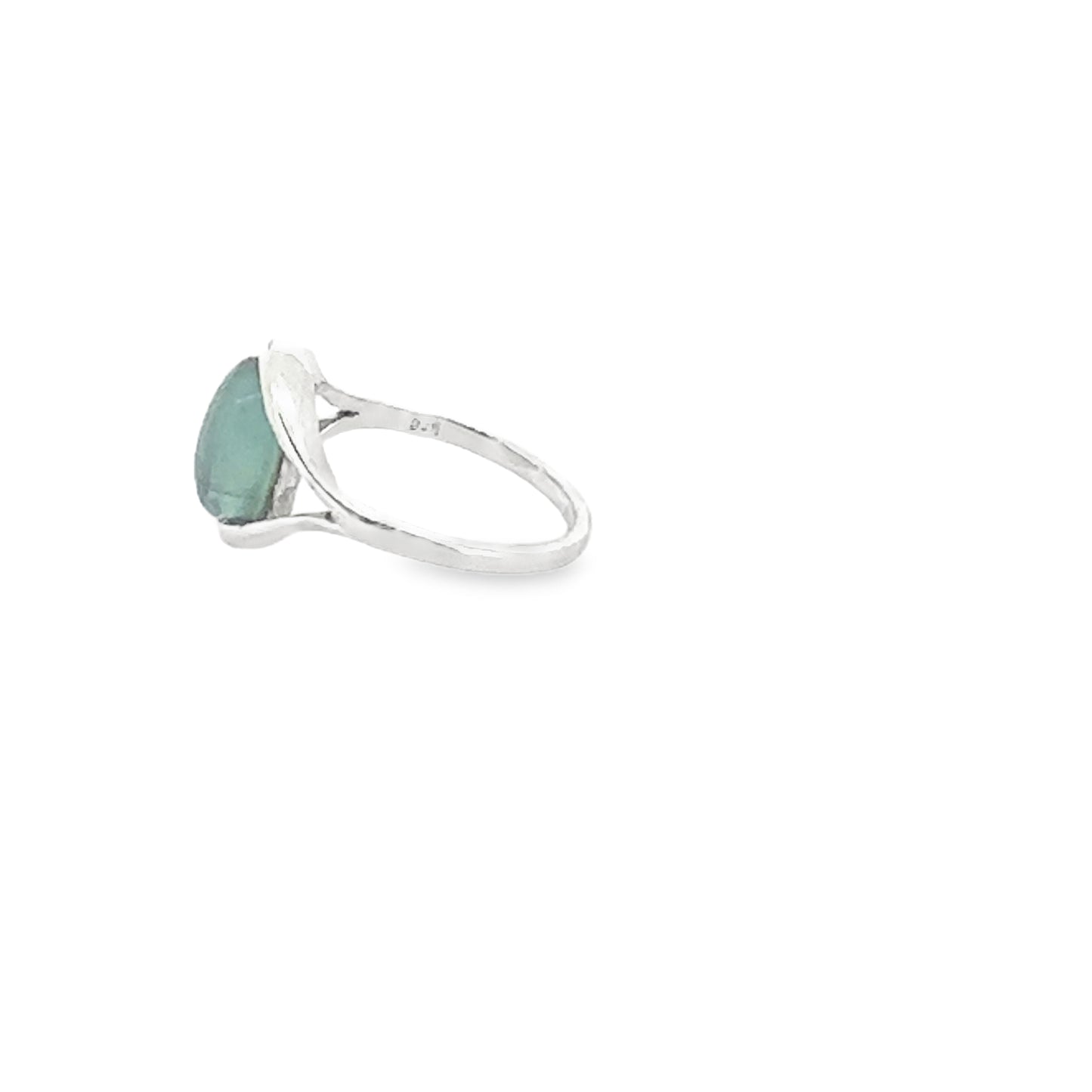 Fluorite Cabochon Silver Ring