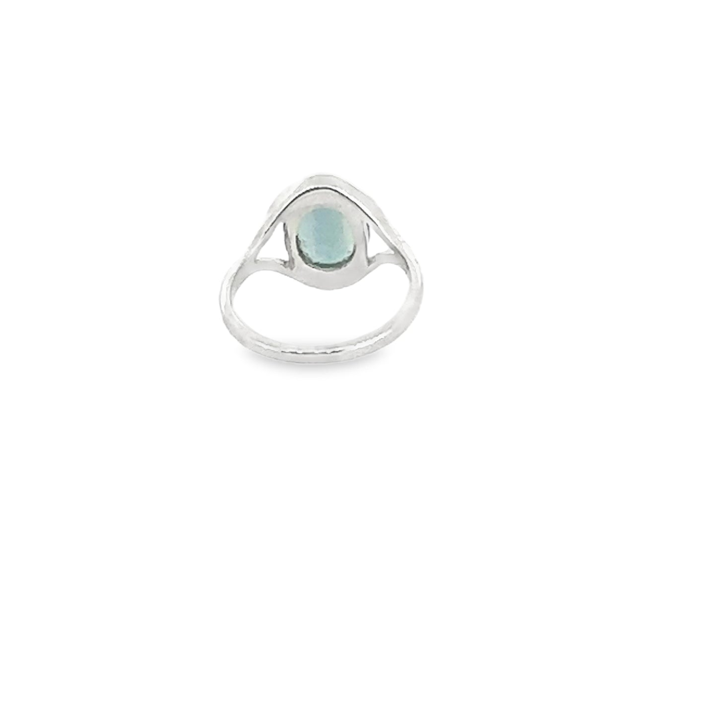 Fluorite Cabochon Silver Ring