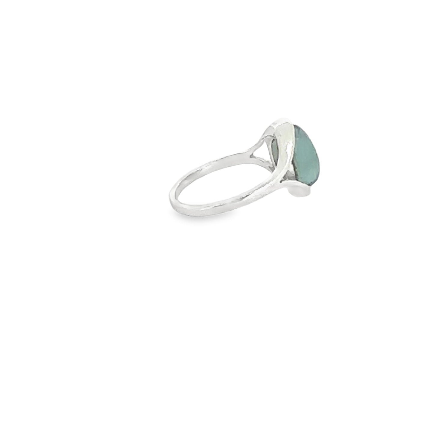 Fluorite Cabochon Silver Ring