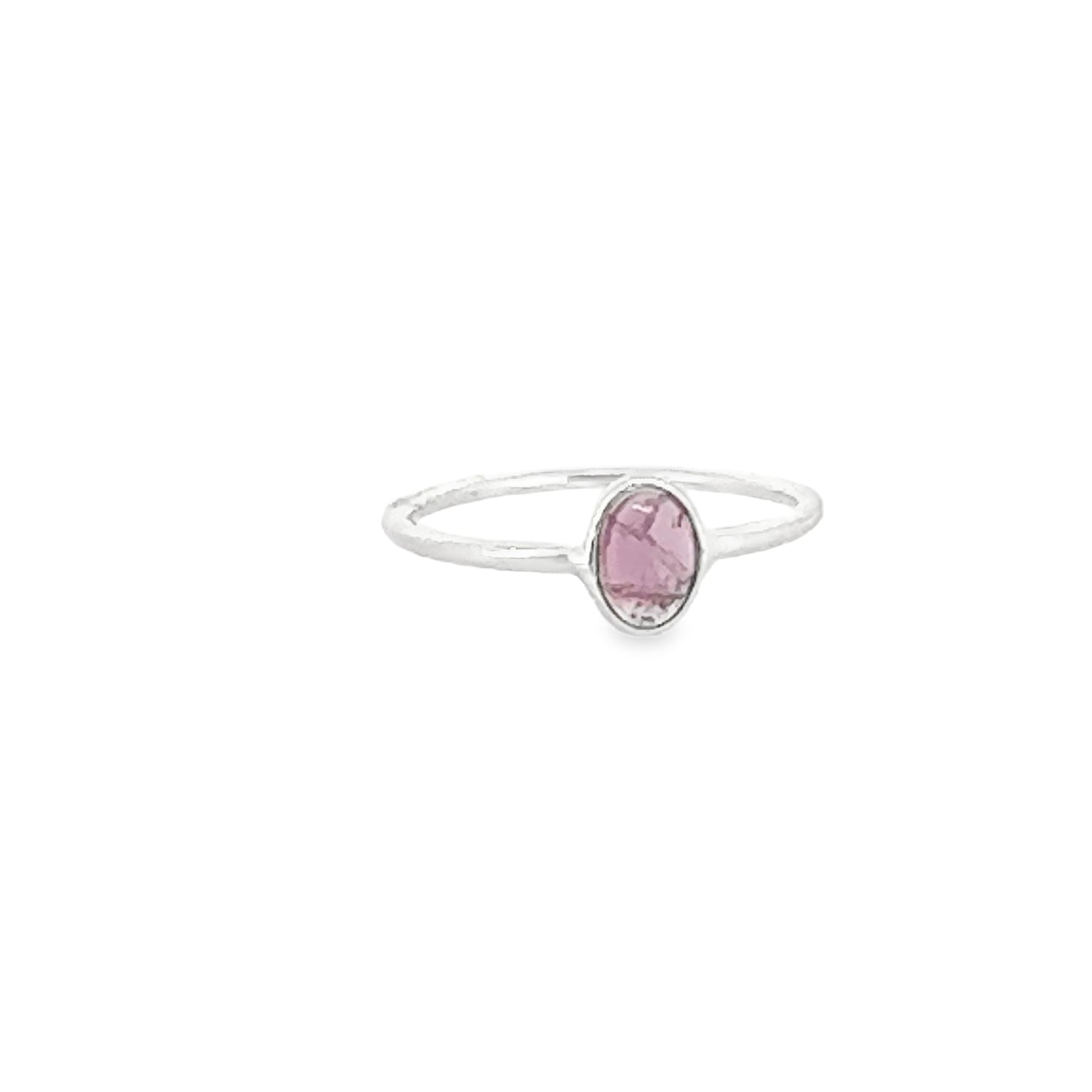 Pink Tourmaline Dainty Gemstone Ring