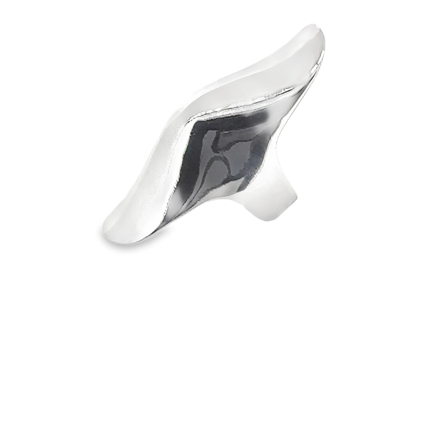 Sleek Silver Statement Ring