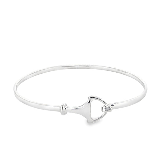 Silver Half Horse Bit Bangle