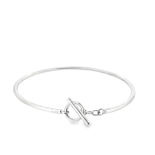 Silver Toggle and Chain Bracelet