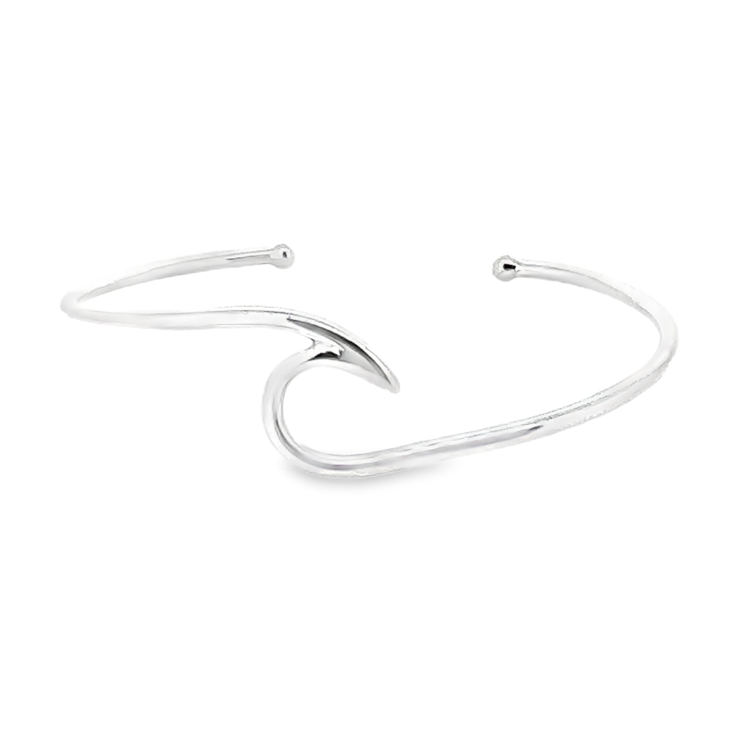 Silver Wave Cuff Bracelet