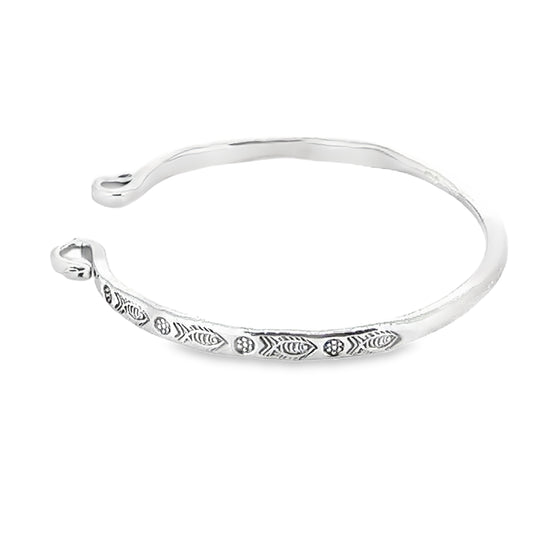 Decorated Silver Cuff Bracelet