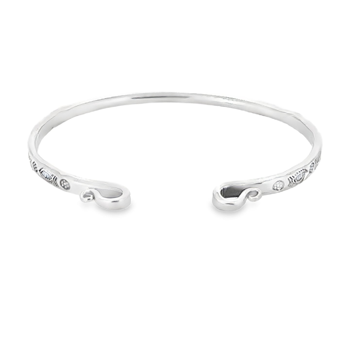 Decorated Silver Cuff Bracelet