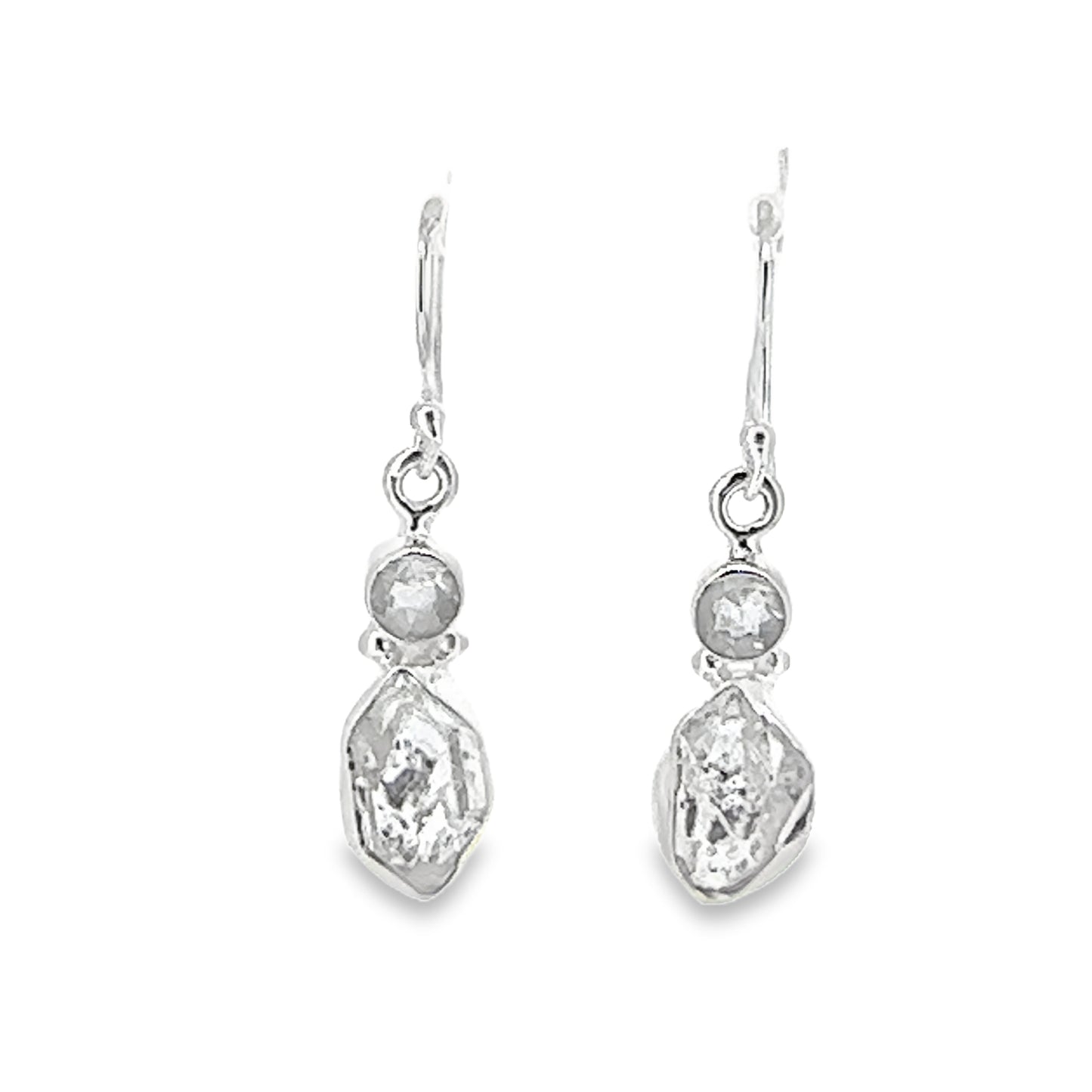 Herkimer Diamond Silver Drop Earrings