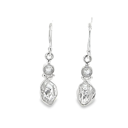 Herkimer Diamond Silver Drop Earrings