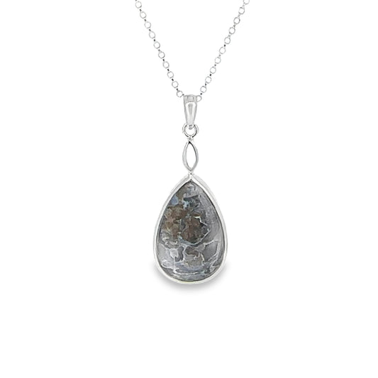 Petersite Teardrop Pendant Necklace