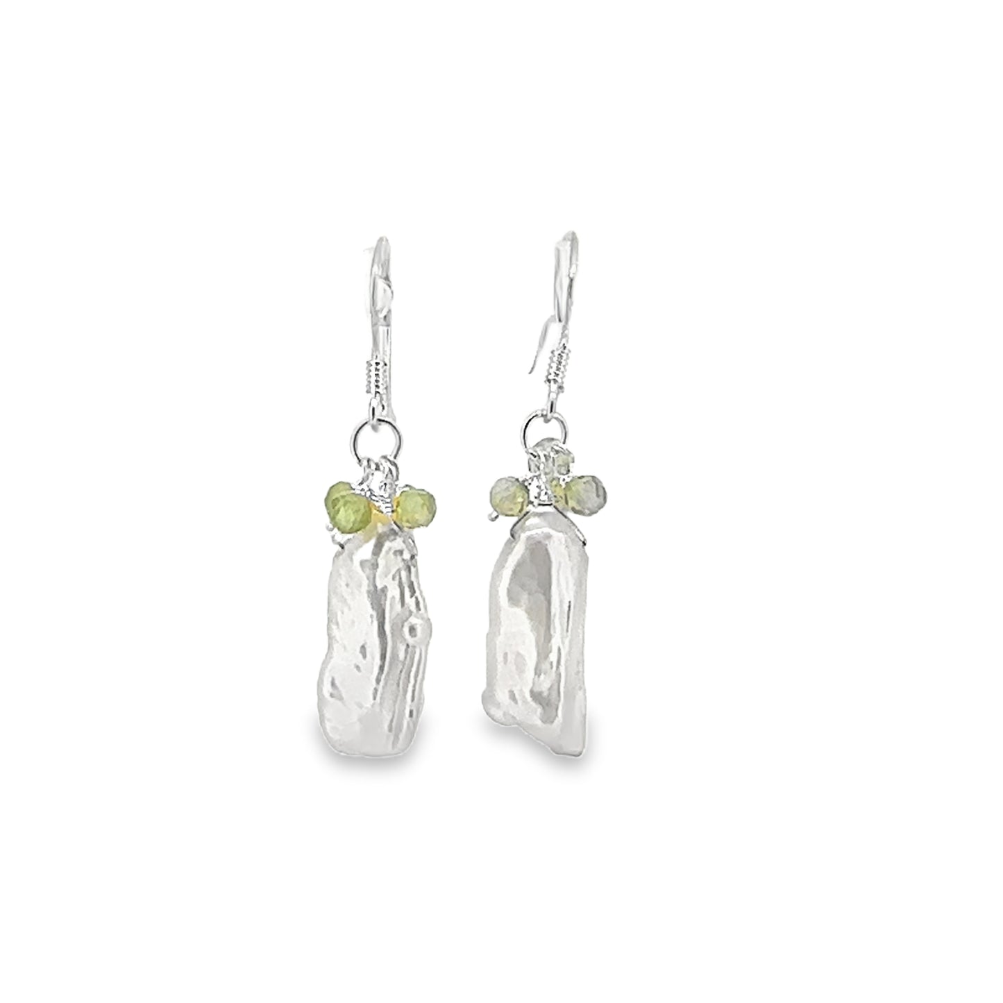 Pearl and Peridot Earrings