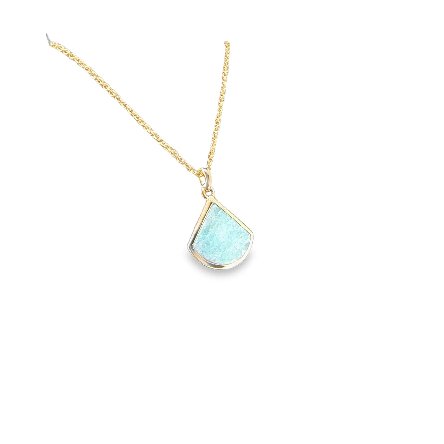 Amazonite Teardrop Pendant Necklace