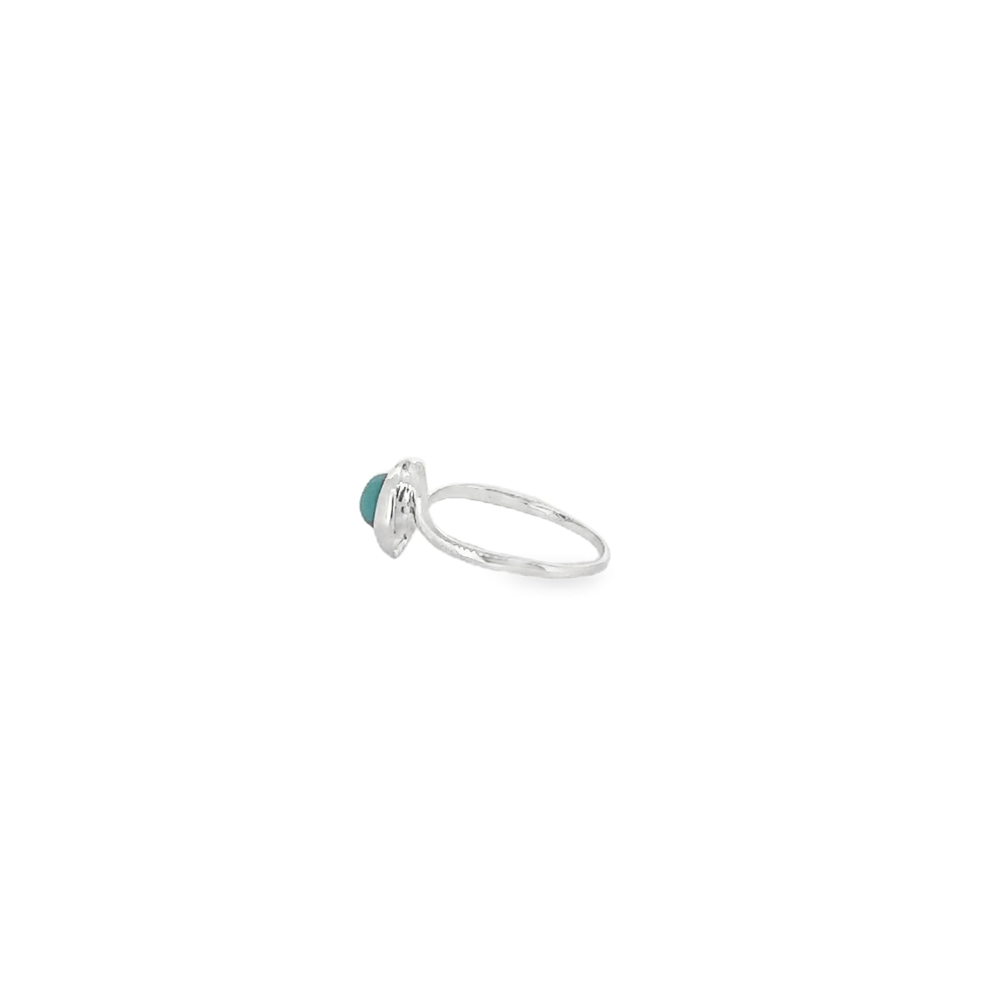 Turquoise Delicate Silver Band Ring