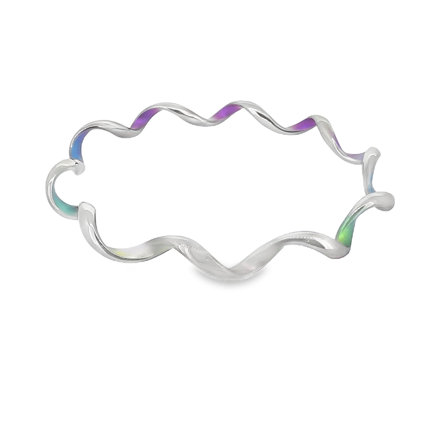 Titanium Twisted Multicolour Bangle Bracelet