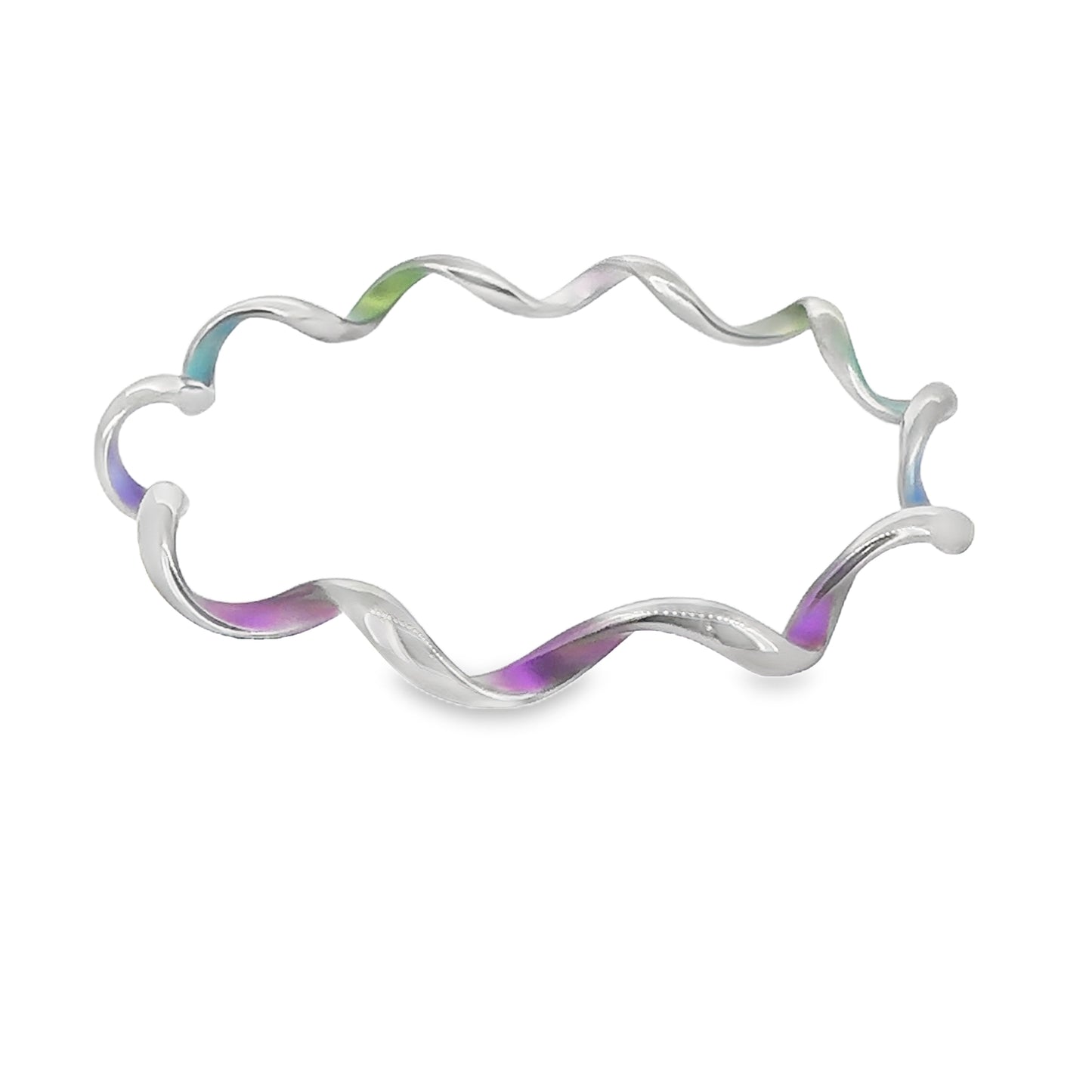 Titanium Twisted Multicolour Bangle Bracelet