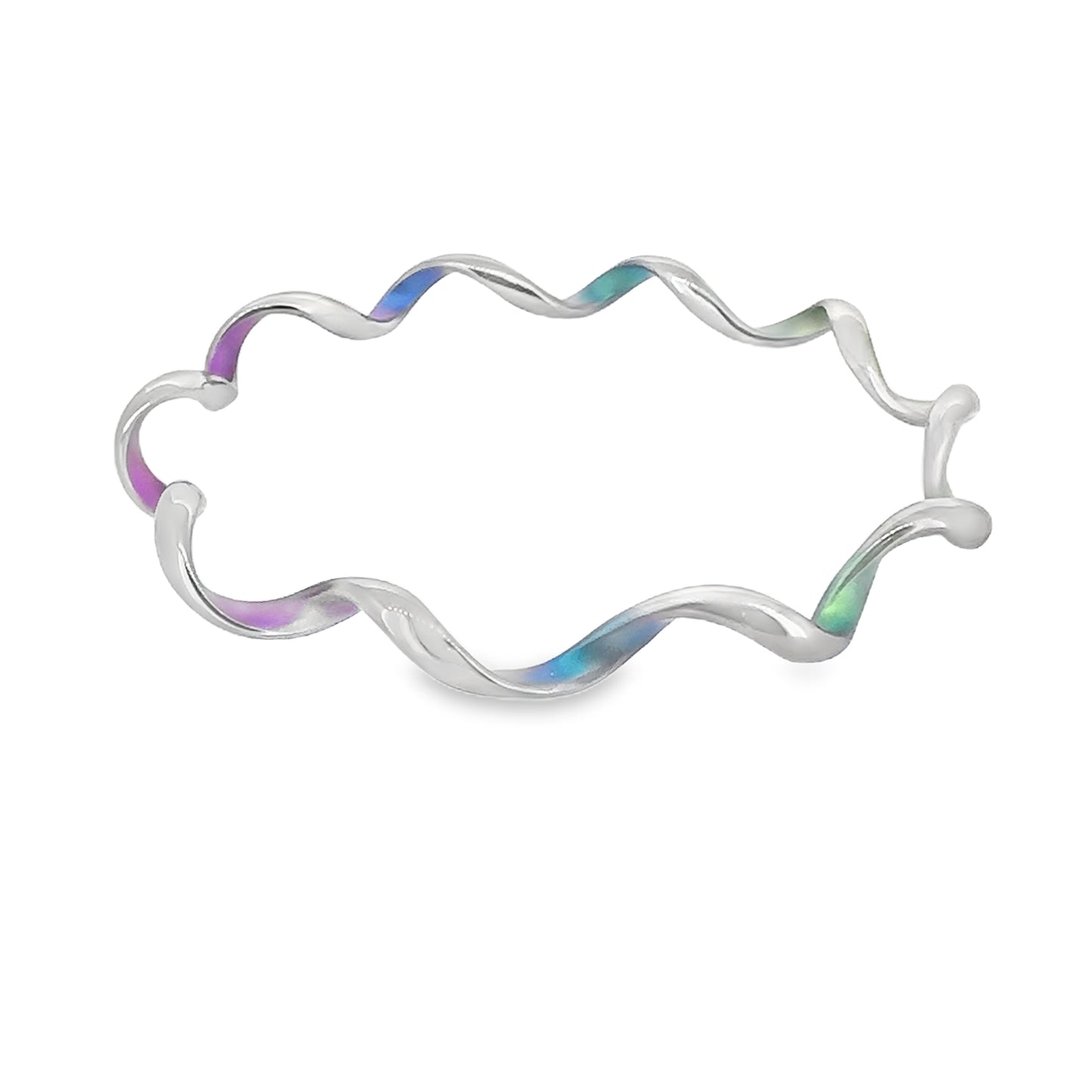 Titanium Twisted Multicolour Bangle Bracelet