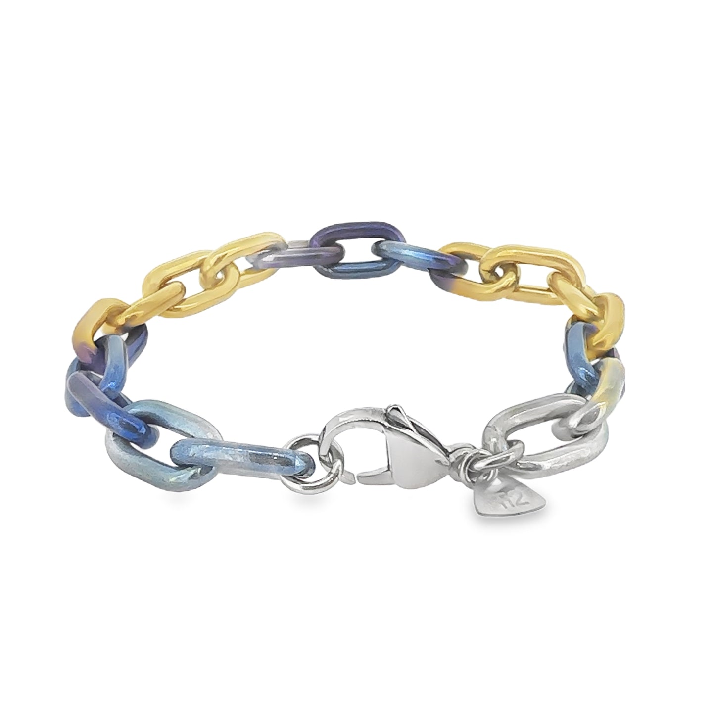 Chunky Anodised Denim Titanium Chain Bracelet