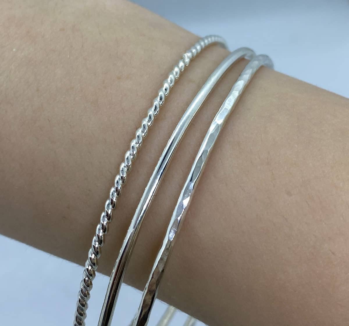 Trinity Silver Bangles