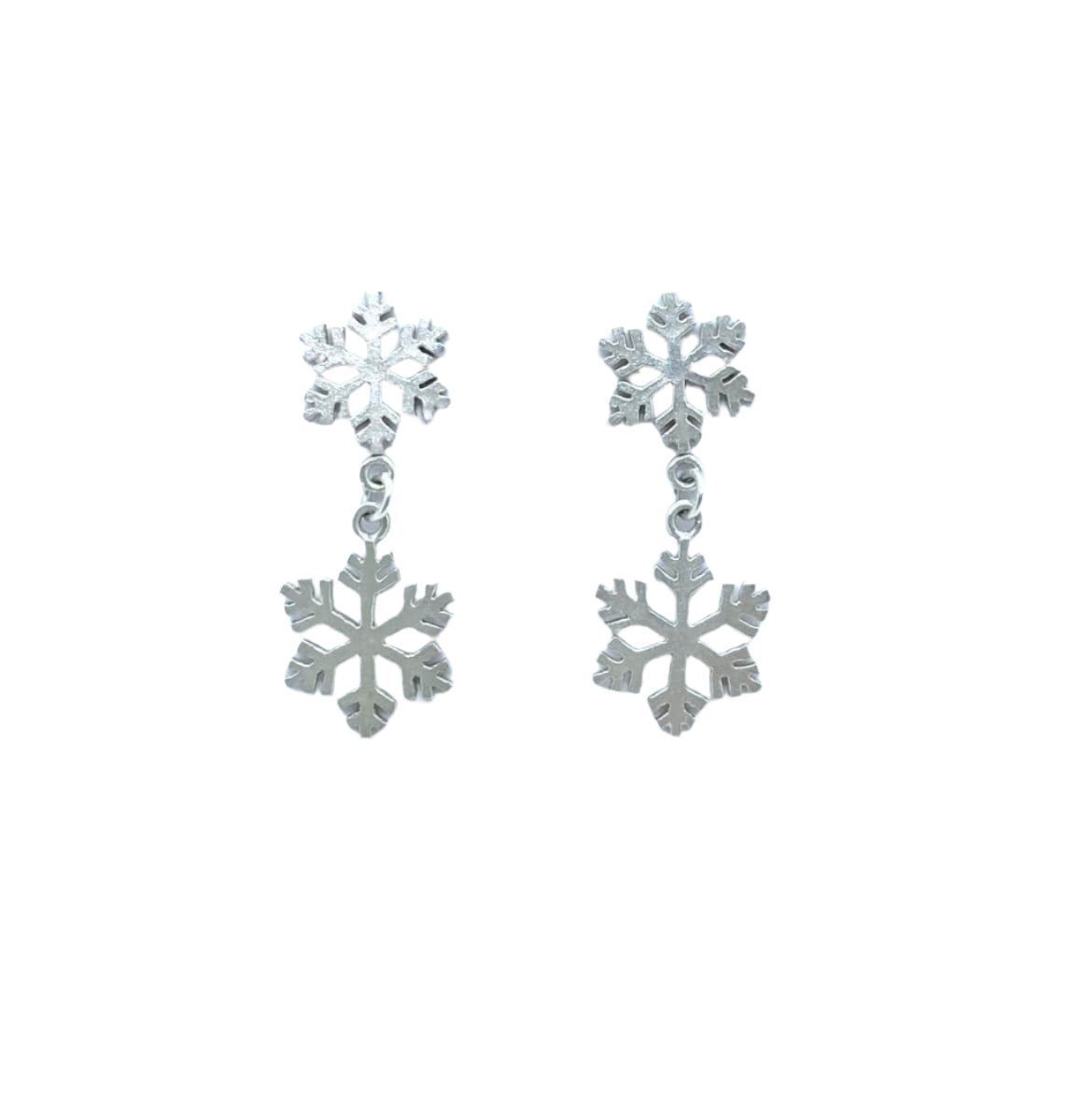 snowflake drop earrings