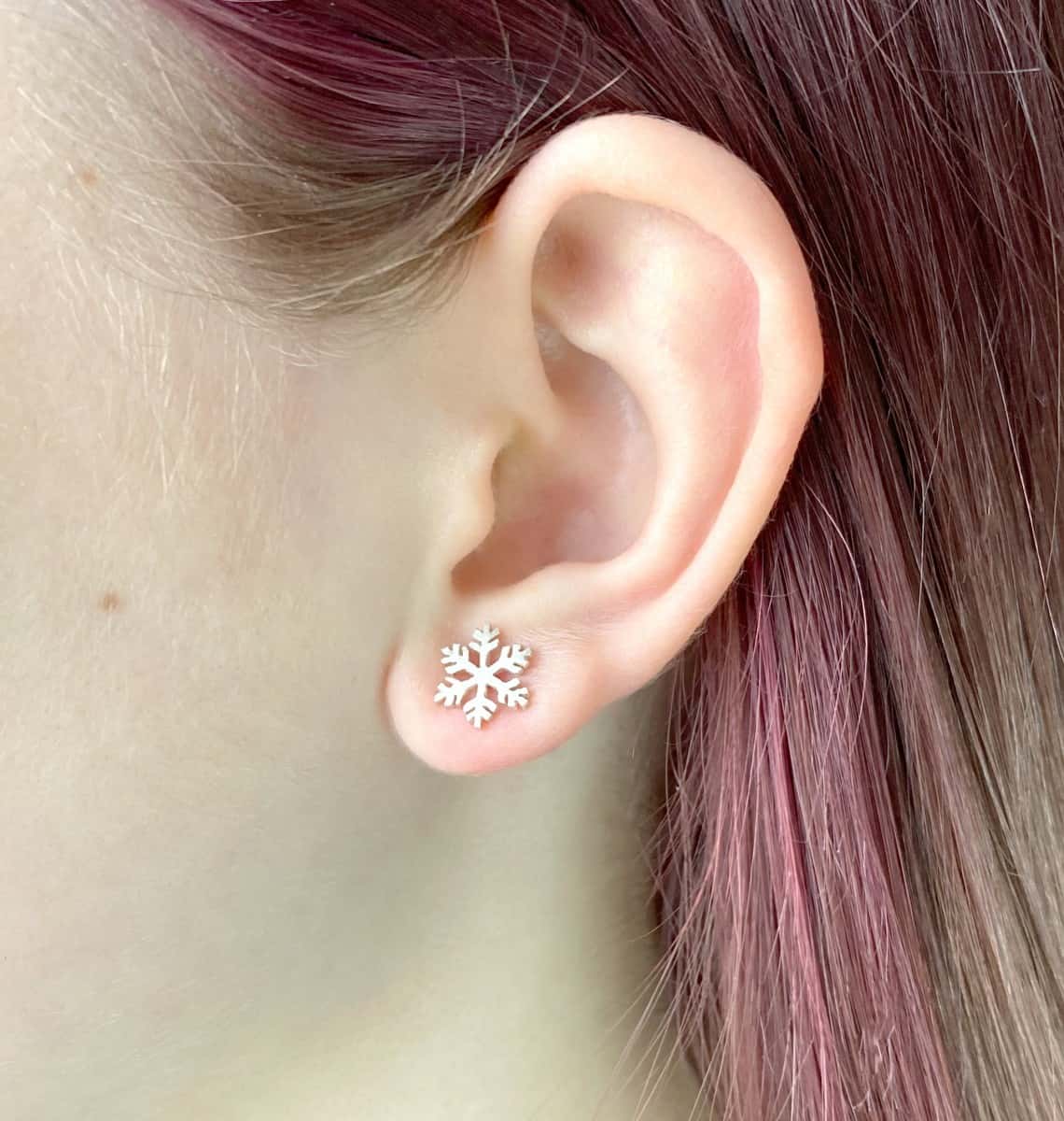 small snowflake studs