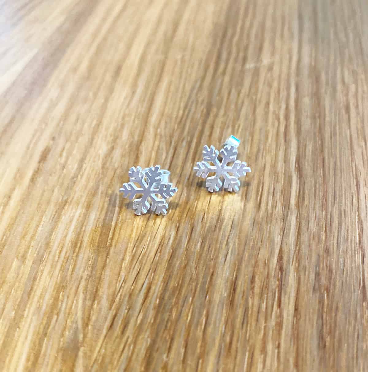 Sterling Silver Snowflake Stud Earrings